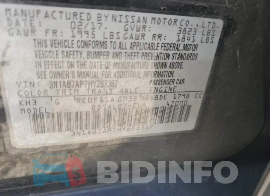 3N1AB7AP7HY283357 Photo# 12