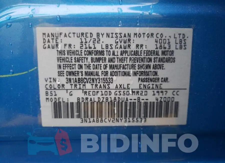 3N1AB8CV2NY315533 Photo# 13