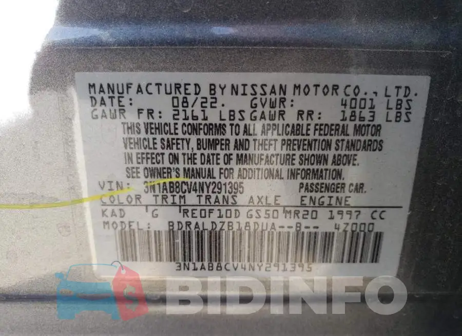 3N1AB8CV4NY291395 Photo# 12