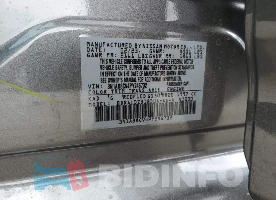 3N1AB8CV4PY245732 Photo# 12
