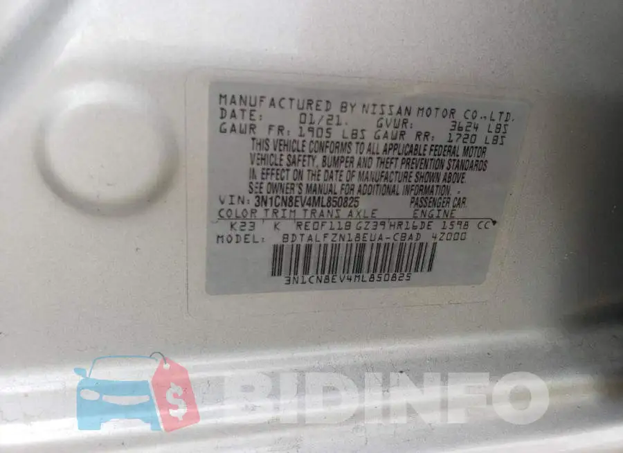3N1CN8EV4ML850825 Photo# 12