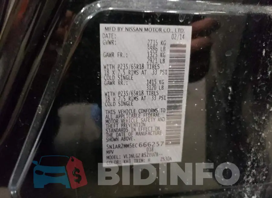5N1AR2MM5EC666257 Photo# 13