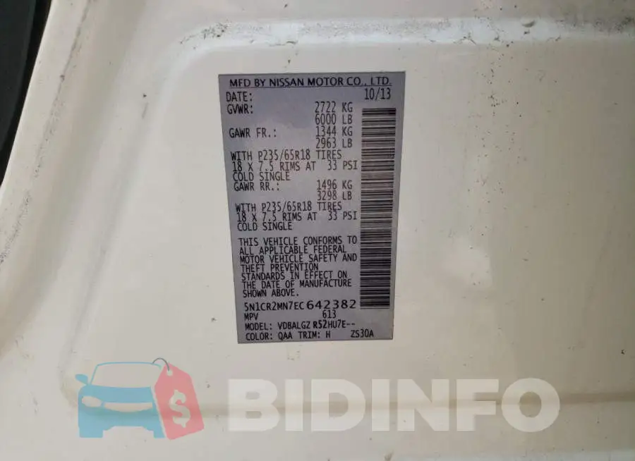 5N1CR2MN7EC642382 Photo# 13