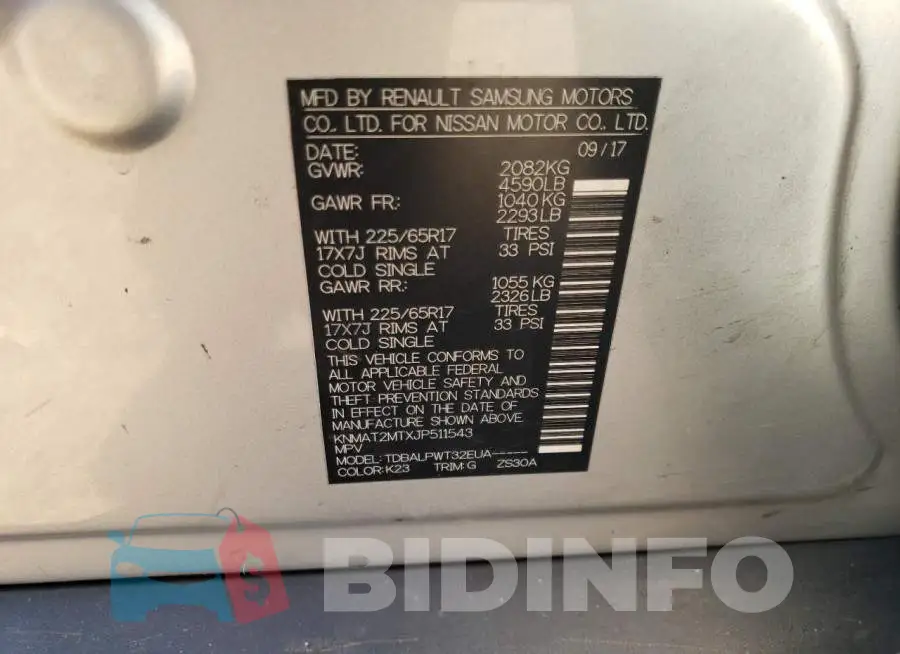 KNMAT2MTXJP511543 Photo# 12