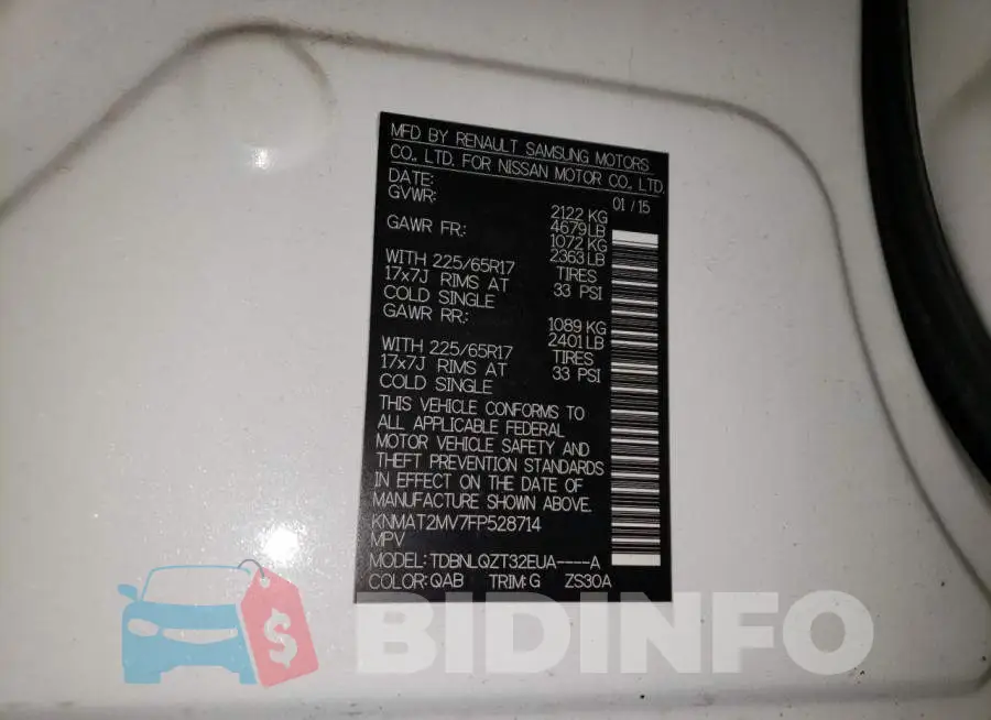 KNMAT2MV7FP528714 Photo# 13