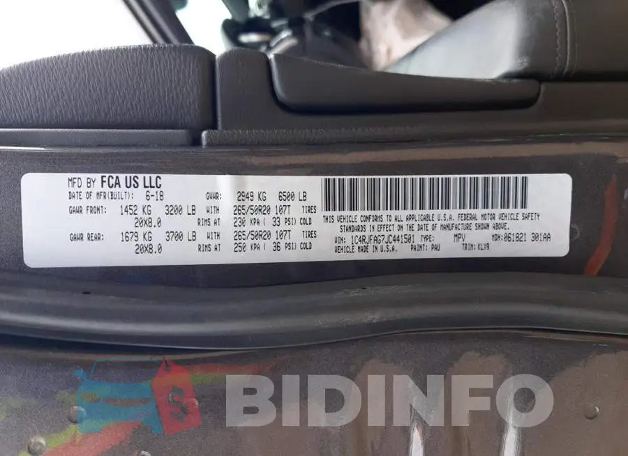 1C4RJFAG7JC441501 Photo# 13