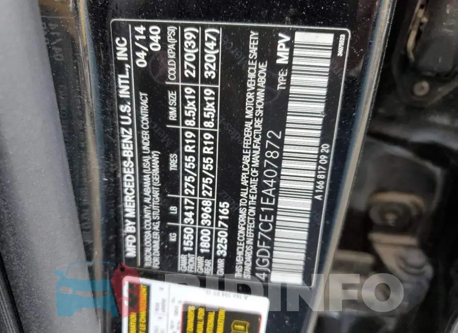 4JGDF7CE1EA407872 Photo# 12