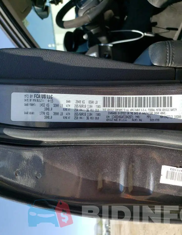 1C4RDHAG4FC842871 Photo# 13