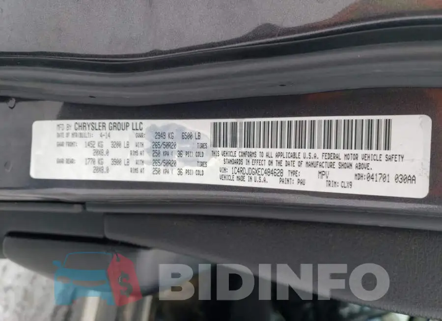 1C4RDJDGXEC484628 Photo# 13