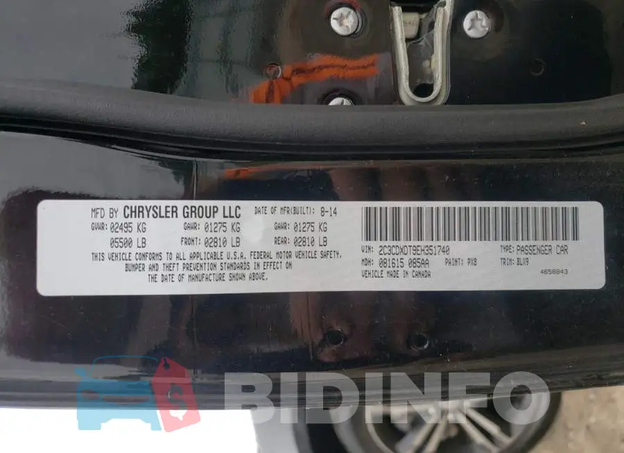 2C3CDXDT9EH351740 Photo# 12