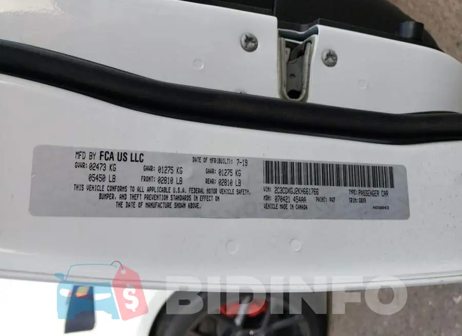 2C3CDXGJ2KH661766 Photo# 12