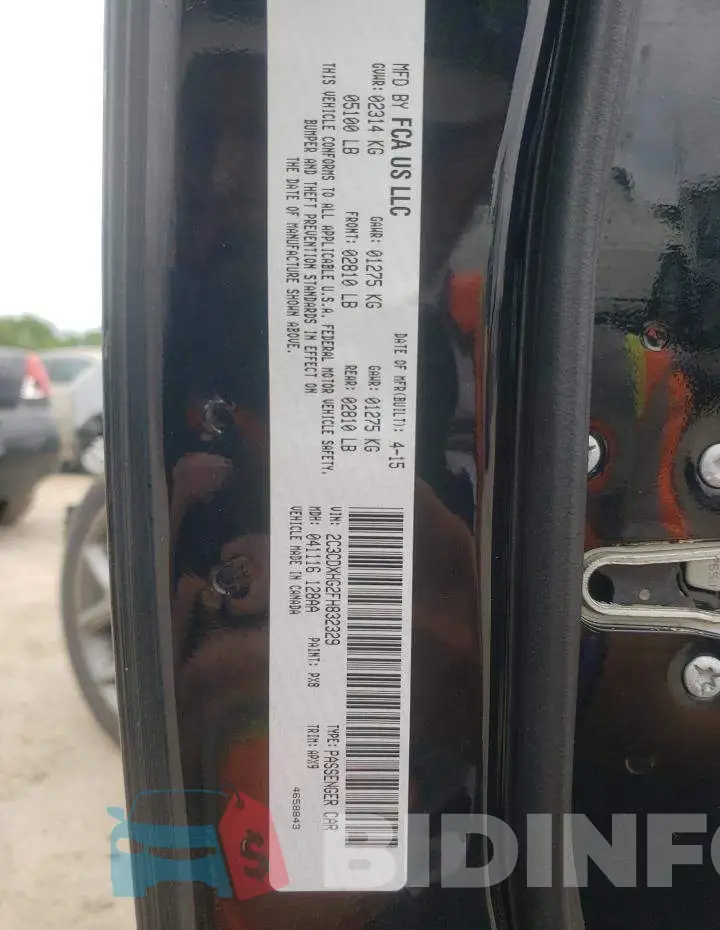 2C3CDXHG2FH832329 Photo# 12