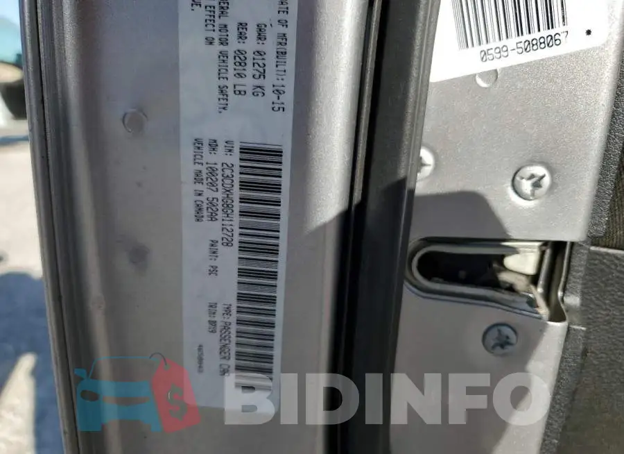 2C3CDXHG8GH112728 Photo# 12