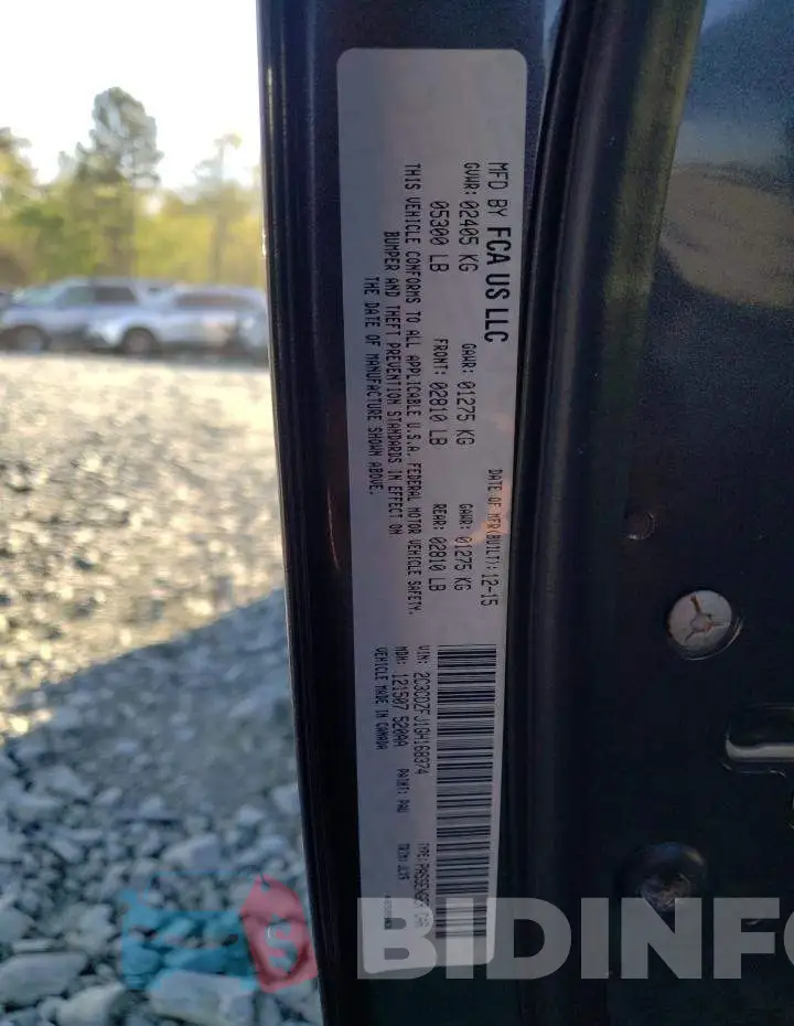 2C3CDZFJ1GH168374 Photo# 12