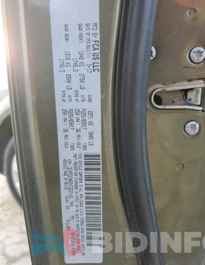 3C4PDCAB3HT622143 Photo# 13