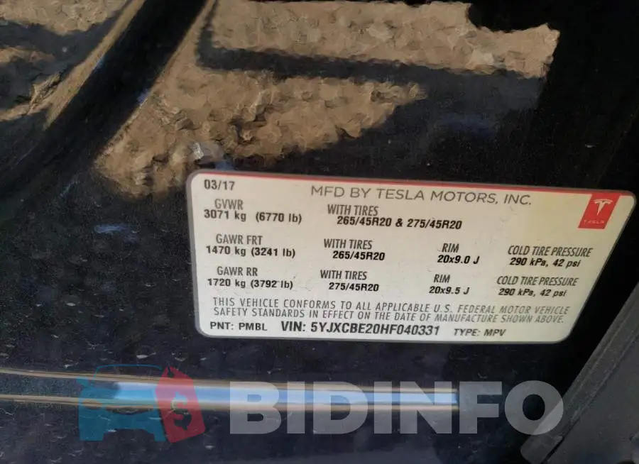 5YJXCBE20HF040331 Photo# 13