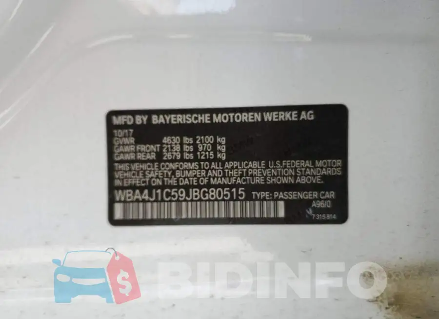 WBA4J1C59JBG80515 Photo# 13