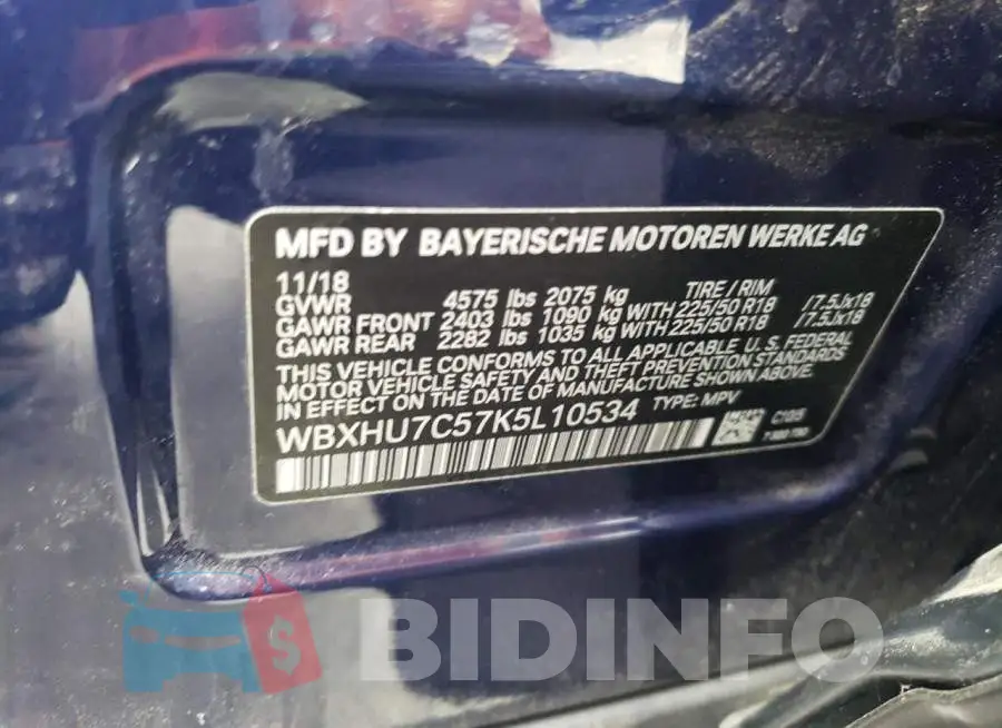 WBXHU7C57K5L10534 Photo# 13