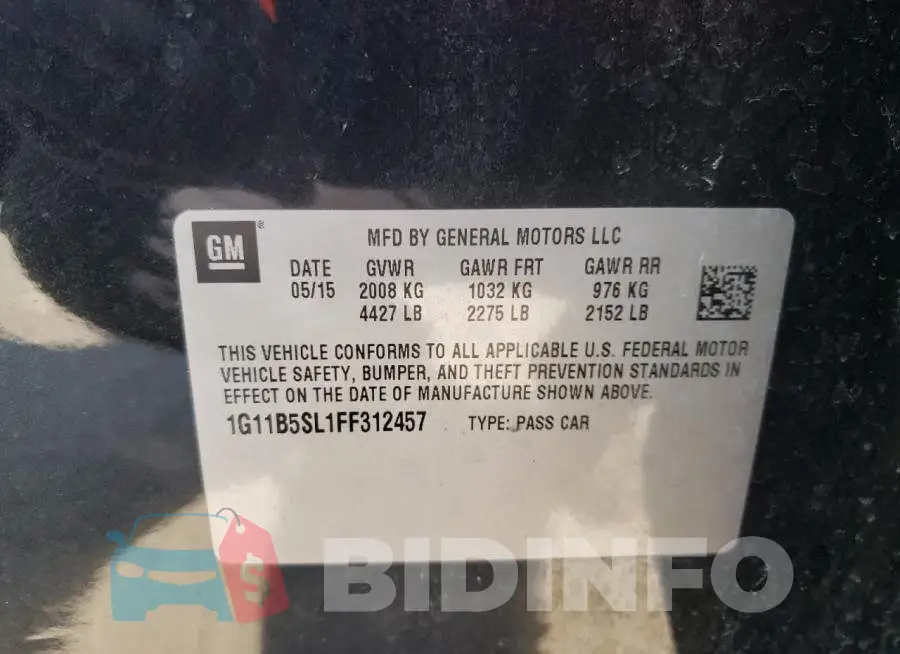 1G11B5SL1FF312457 Photo# 13