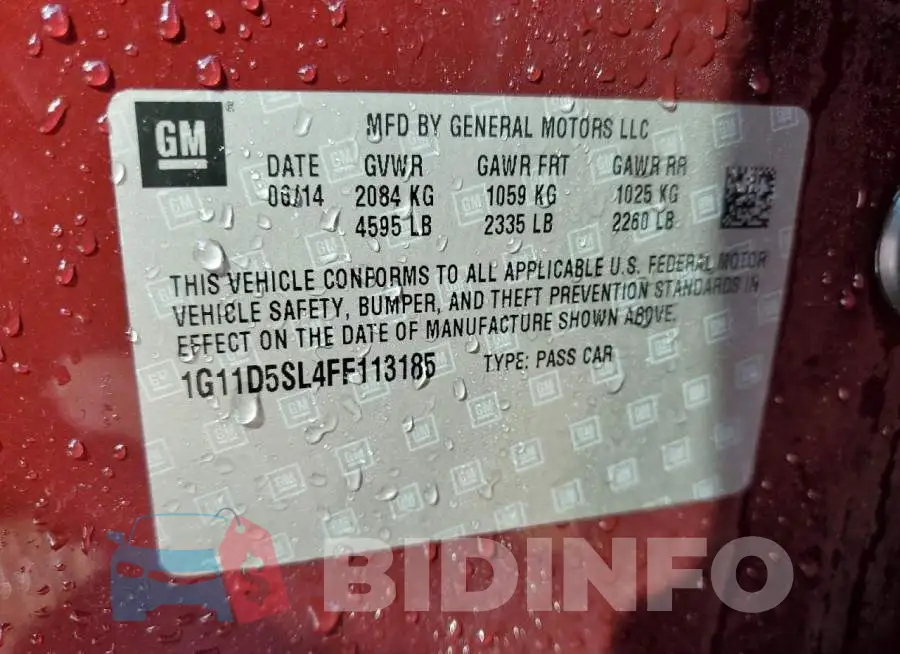 1G11D5SL4FF113185 Photo# 12