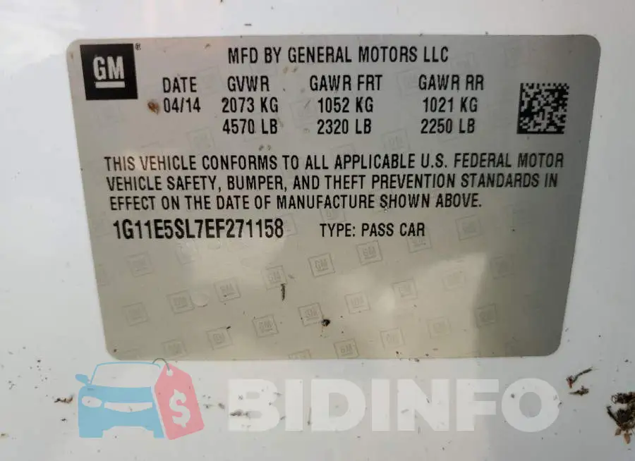 1G11E5SL7EF271158 Photo# 12