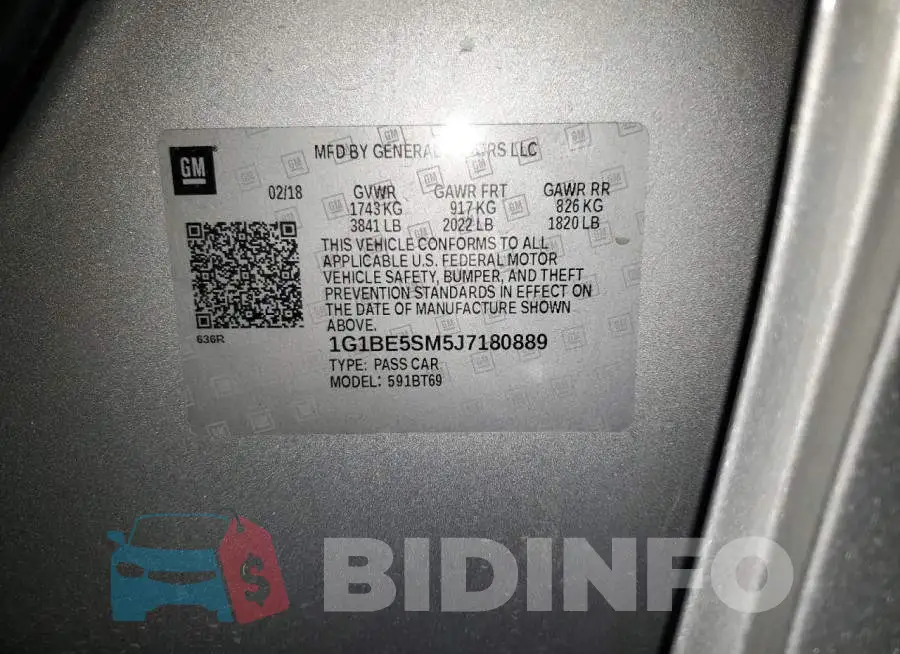 1G1BE5SM5J7180889 Photo# 12