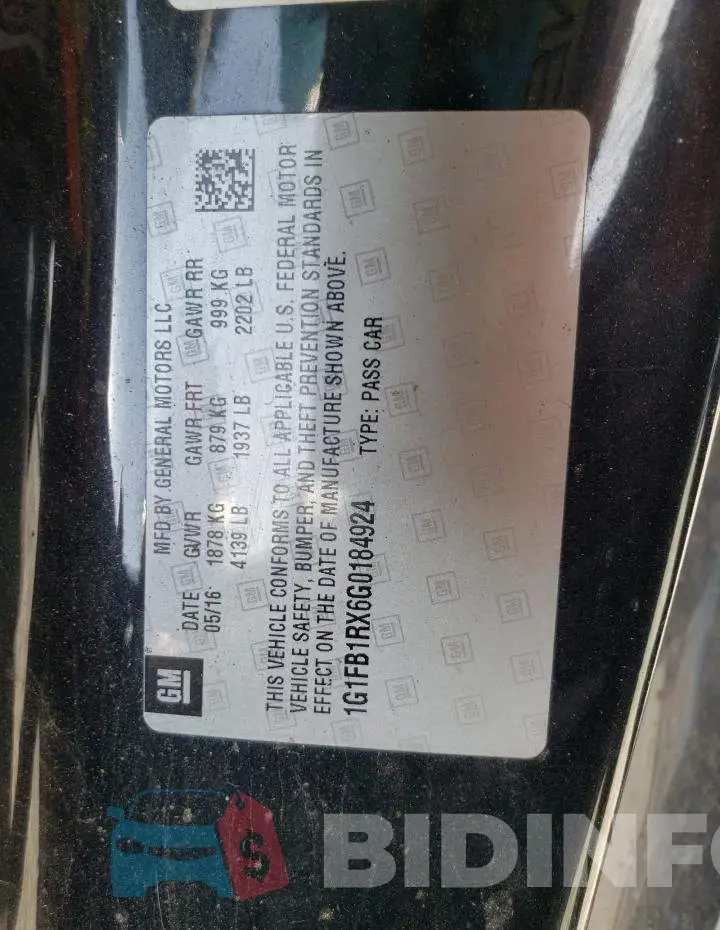 1G1FB1RX6G0184924 Photo# 12