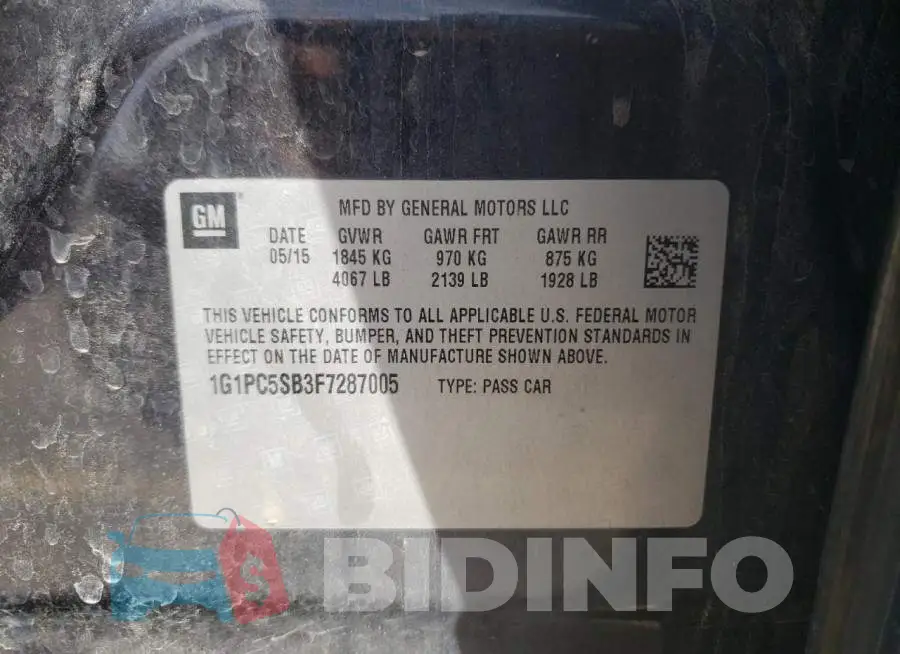 1G1PC5SB3F7287005 Photo# 12