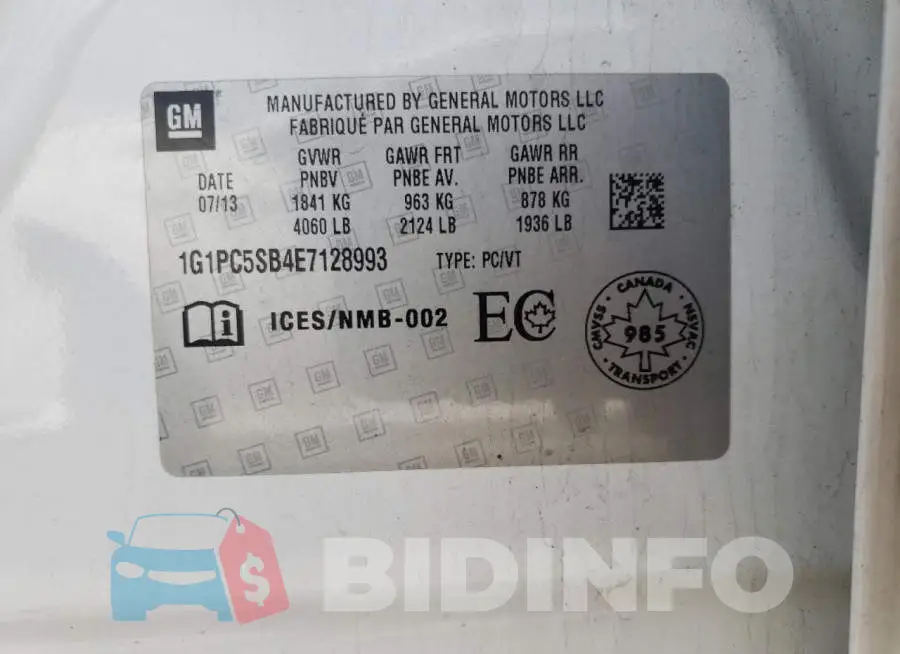 1G1PC5SB4E7128993 Photo# 10