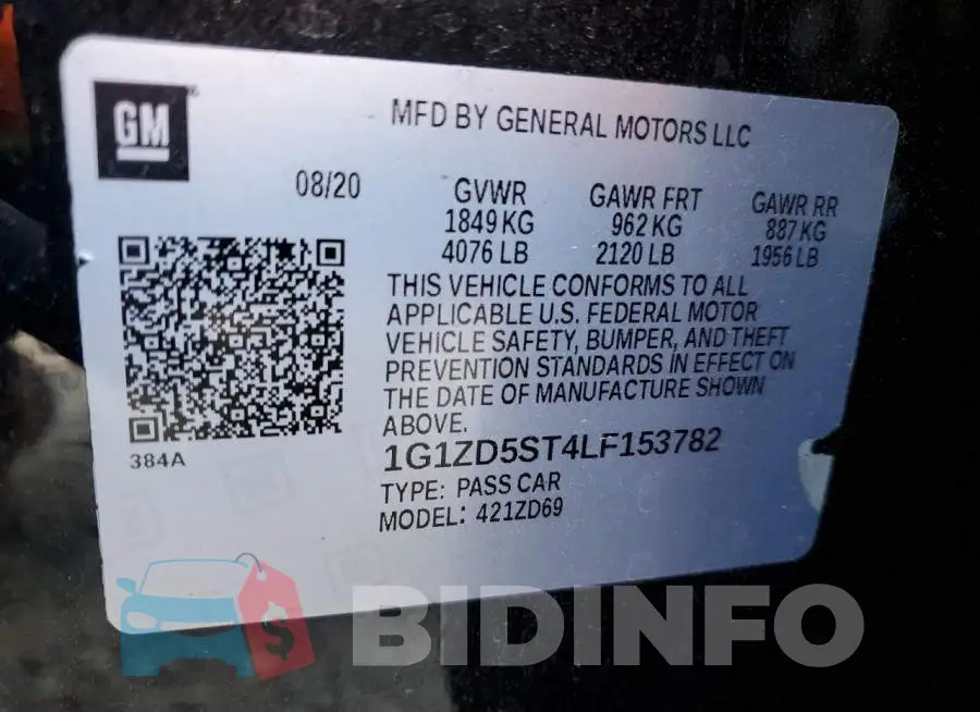 1G1ZD5ST4LF153782 Photo# 12