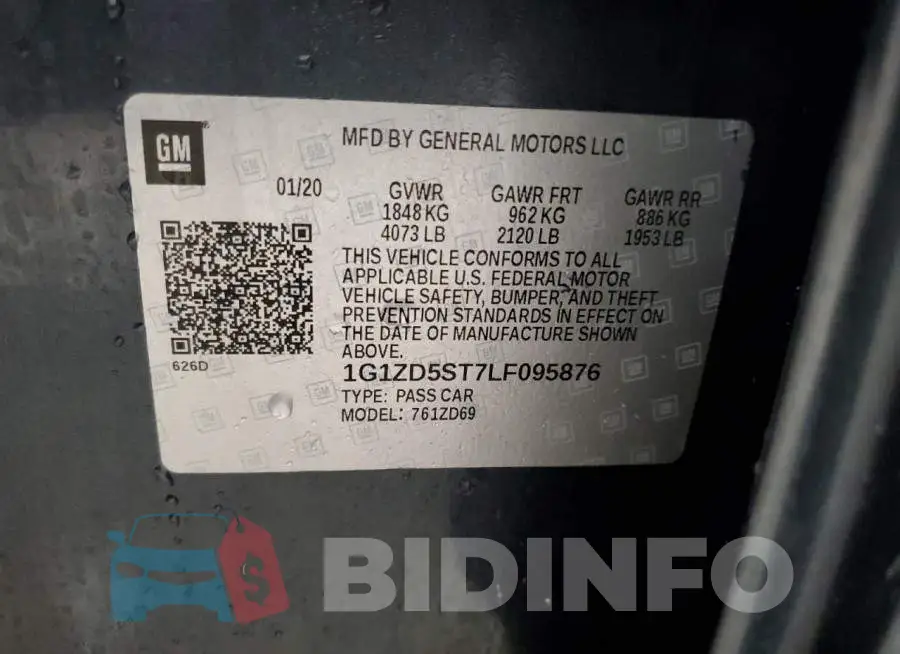 1G1ZD5ST7LF095876 Photo# 12