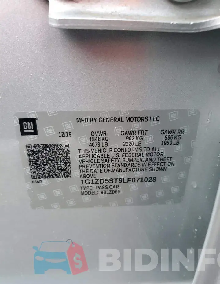 1G1ZD5ST9LF071028 Photo# 12
