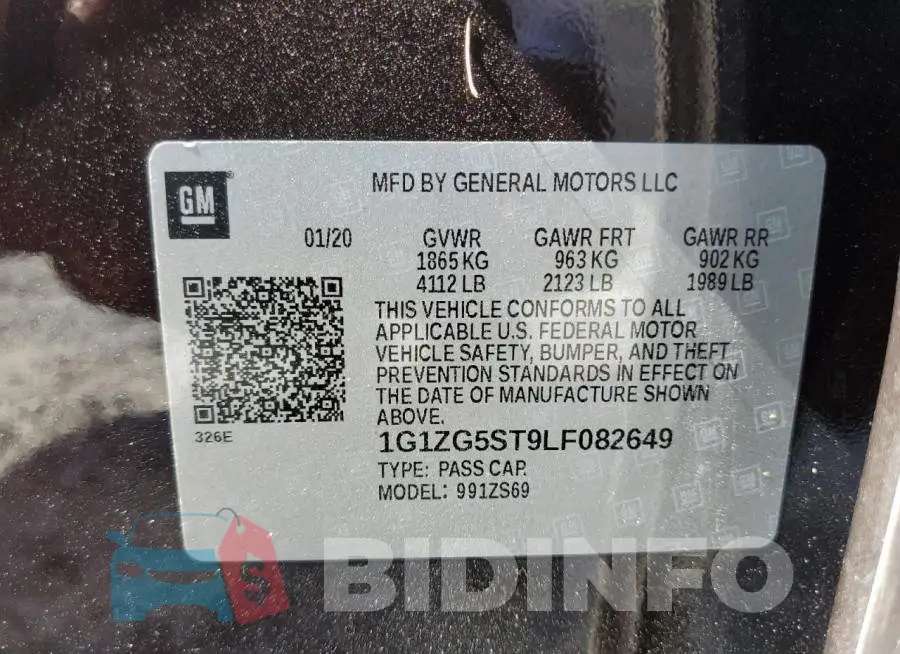 1G1ZG5ST9LF082649 Photo# 13