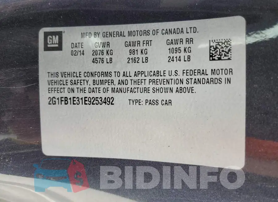2G1FB1E31E9253492 Photo# 12