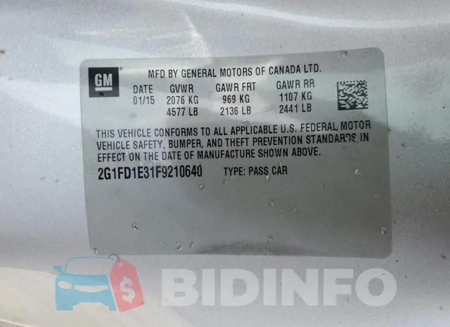 2G1FD1E31F9210640 Photo# 12