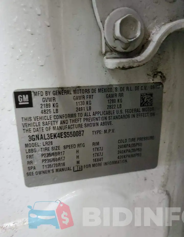 3GNAL3EK4ES550087 Photo# 13