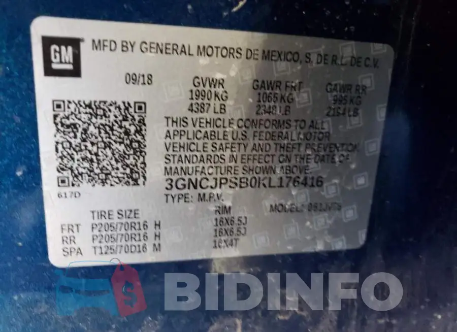 3GNCJPSB0KL176416 Photo# 13