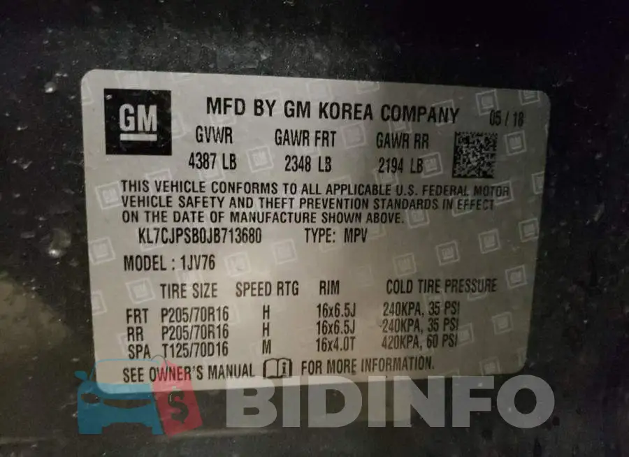 KL7CJPSB0JB713680 Photo# 12