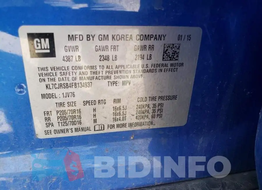 KL7CJRSB4FB134937 Photo# 13