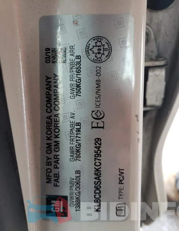 KL8CD6SA6KC795429 Photo# 12