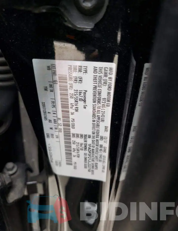 1FADP3F21JL222768 Photo# 12
