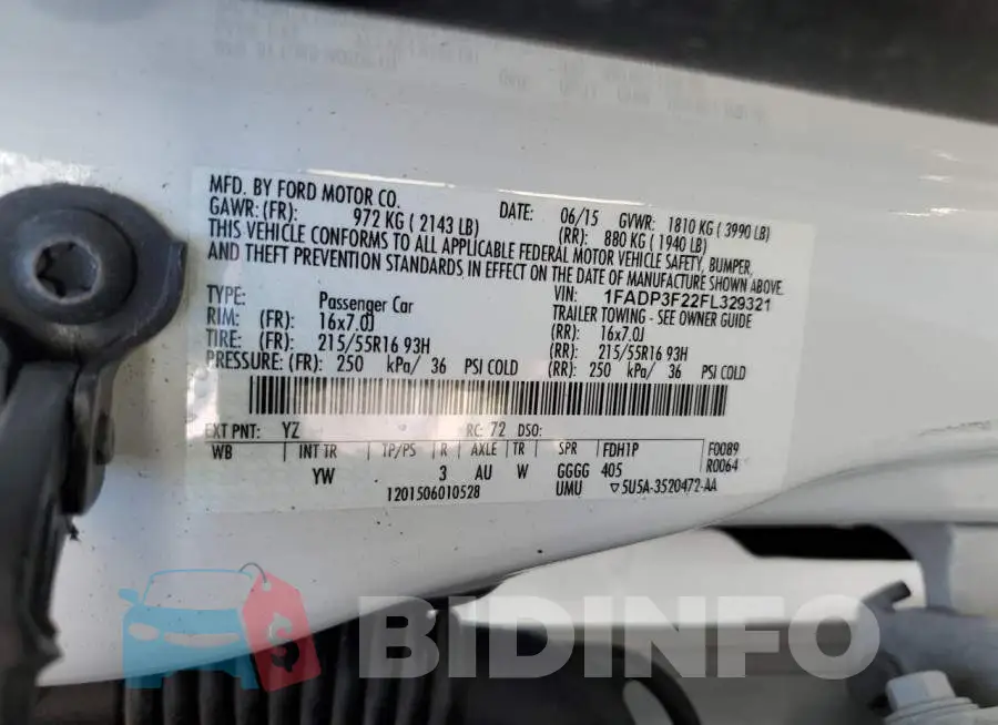 1FADP3F22FL329321 Photo# 13