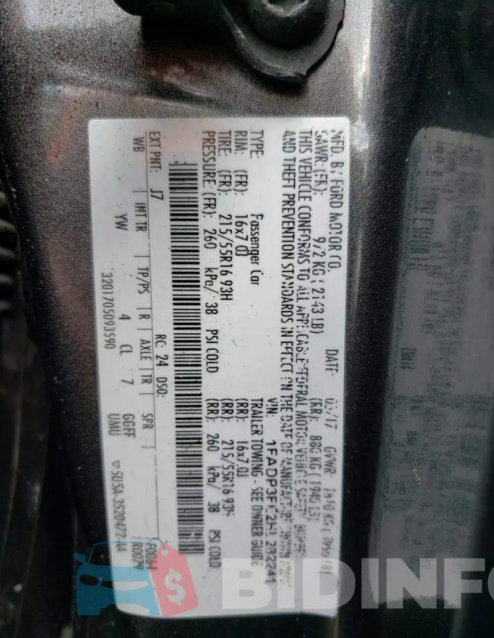 1FADP3FE2HL282241 Photo# 12