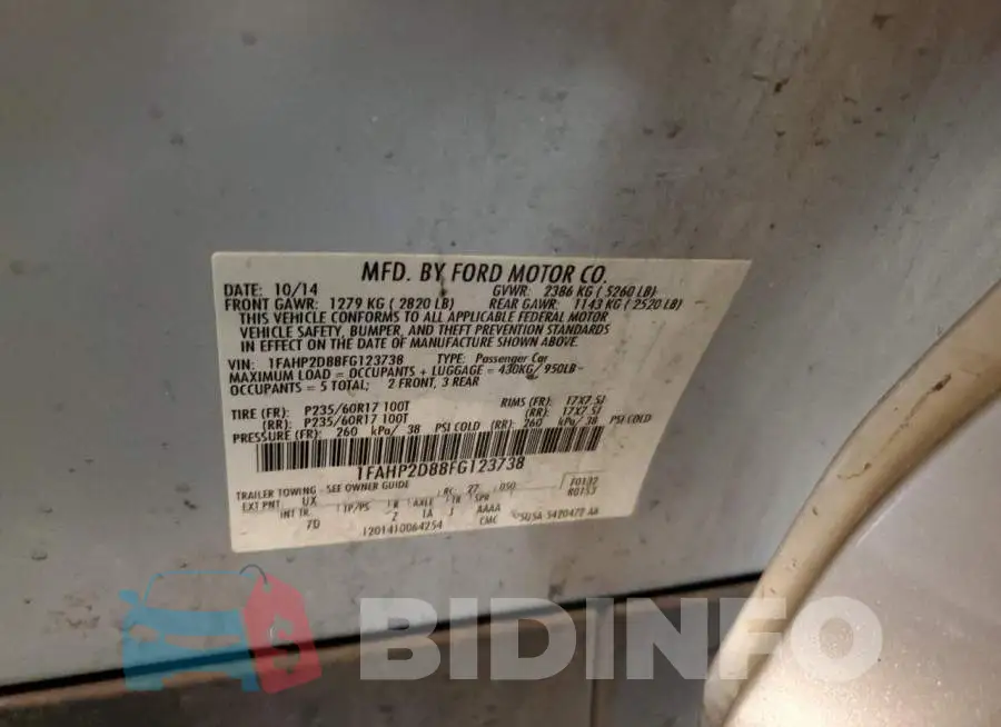 1FAHP2D88FG123738 Photo# 12