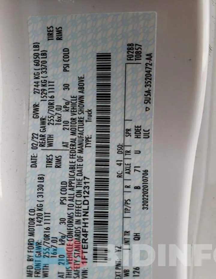 1FTER4FH1NLD12317 Photo# 12