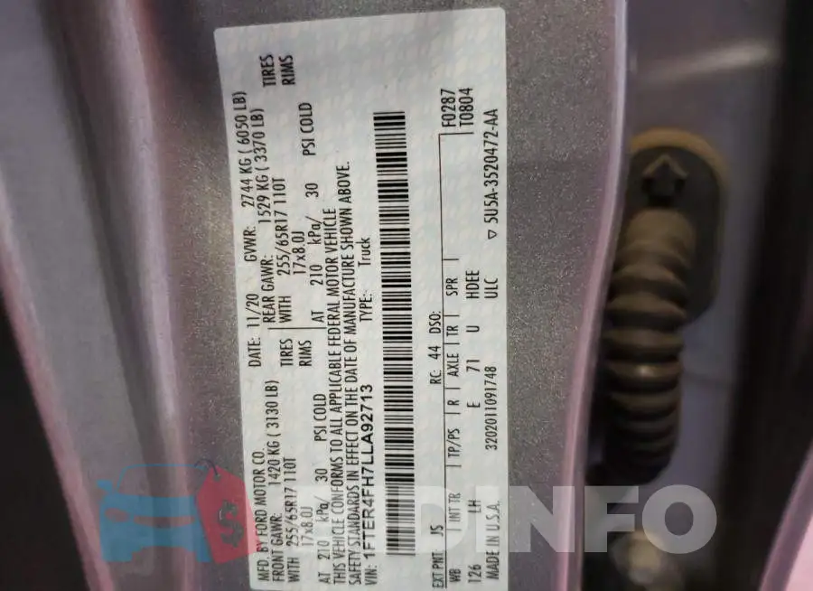 1FTER4FH7LLA92713 Photo# 12