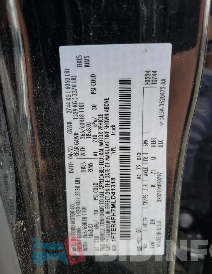 1FTER4FH7MLD41318 Photo# 12