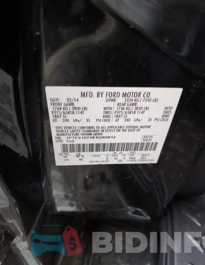 1FTFX1EF0EKD60812 Photo# 12