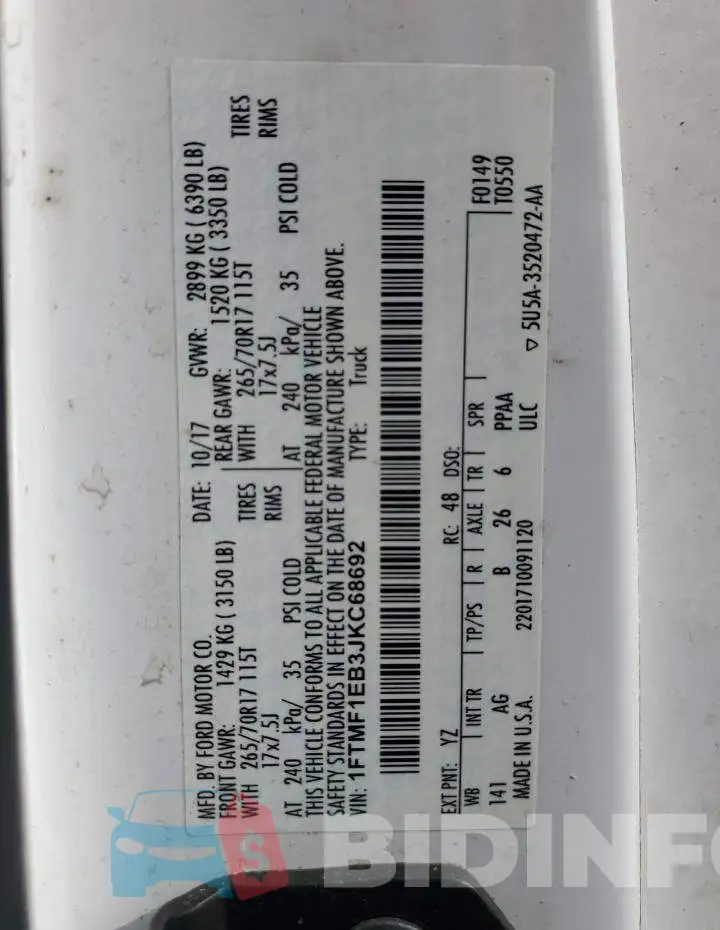 1FTMF1EB3JKC68692 Photo# 12