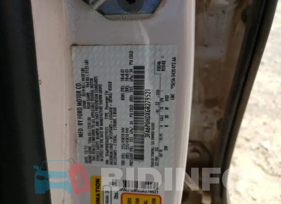 3FA6P0HDXGR279521 Photo# 12